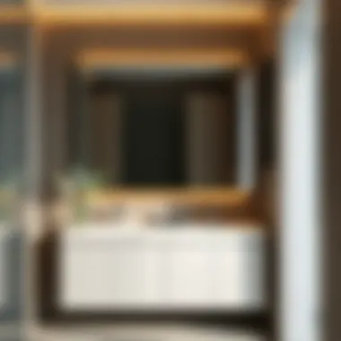 Modern bathroom vanity with elegant fixtures