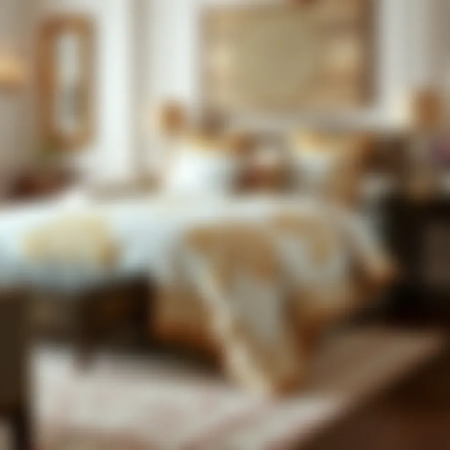 Luxurious bed in a bag featuring elegant patterns and colors