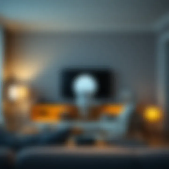 Illustration of Alexa voice control with Bluetooth bulbs