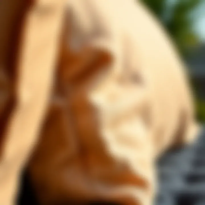 Close-up of high-quality fabric used for brown patio cushions