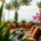 Luxurious brown patio cushions complementing a stylish outdoor seating area