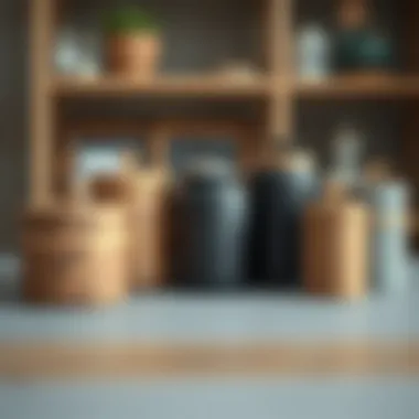 A collection of various canisters made from sustainable materials, emphasizing eco-friendliness