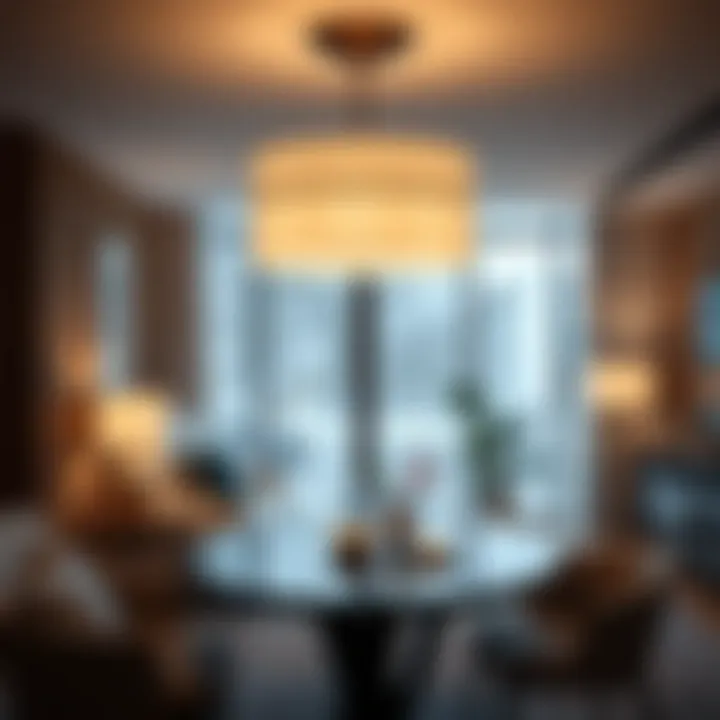 Elegant clip-on light fixture cover enhancing a modern interior