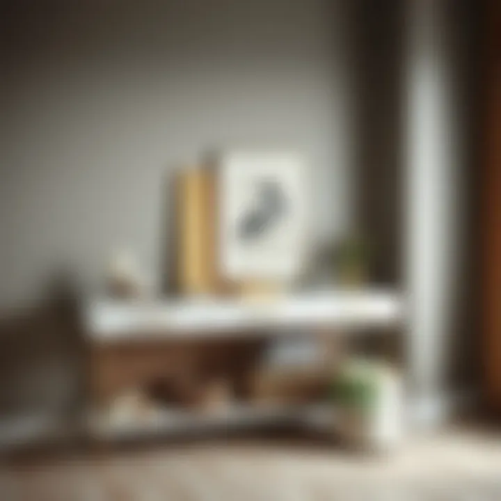 Functional console dressing table featuring storage solutions