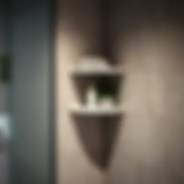 Stylish corner shelf design for shower