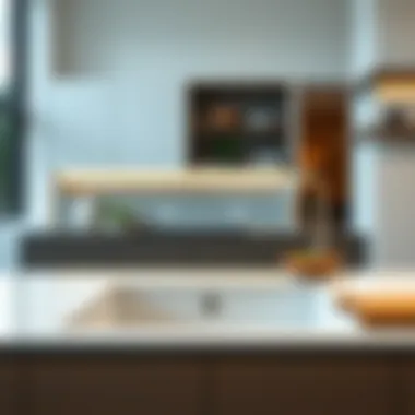 Elegant drop-in kitchen sink design showcasing contemporary aesthetics