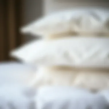 Close-up of soft materials used in down alternative comforters