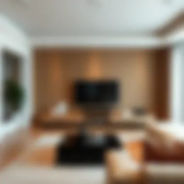 Maximizing Space with a Floating TV Stand Spacious living room featuring a large floating TV stand