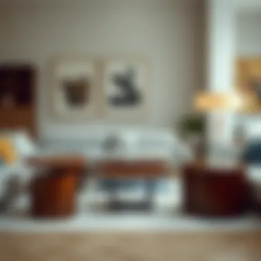 Various styles of flip top side tables displayed together