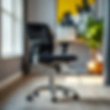 Ergonomic features of a folding arm office chair