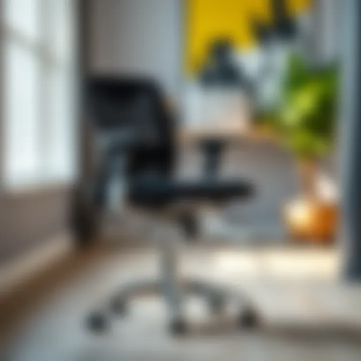 Ergonomic features of a folding arm office chair