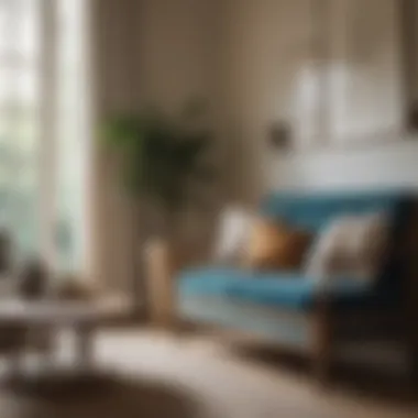 Inviting Seating Arrangements Cozy seating area with an inviting bench and cushions