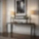 Elegant console table in a stylish entryway