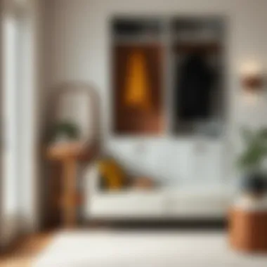 Contemporary Design of Entryway Furniture with Diverse Materials Contemporary design showcasing diverse materials in furniture