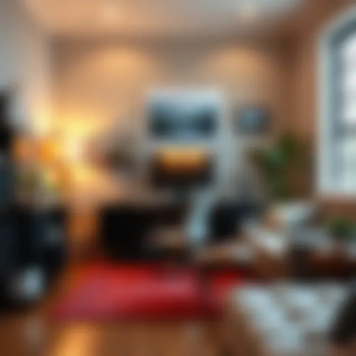 Stylish home office setup emphasizing functionality and aesthetics