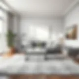 Elegant gray 4x6 area rug in a modern living room setting