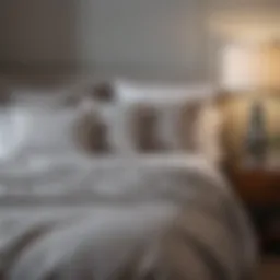 Elegant grey bedding set on a twin XL bed