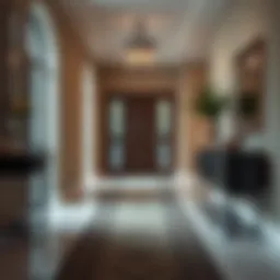 Elegant heavy duty hallway runner enhancing interior decor