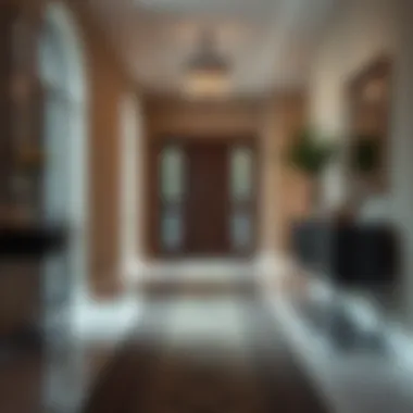 Elegant heavy duty hallway runner enhancing interior decor