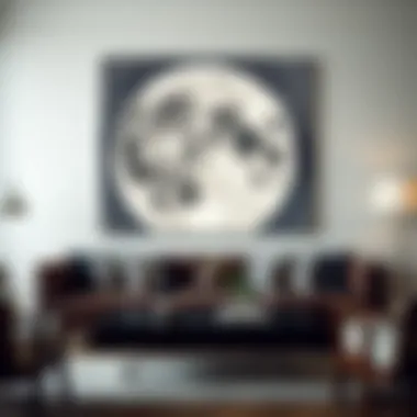 Lunar Phases: An Abstract Journey Abstract representation of lunar phases on canvas