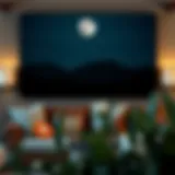 Stunning moonlit landscape canvas art