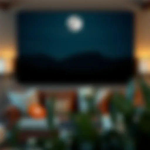 Stunning moonlit landscape canvas art