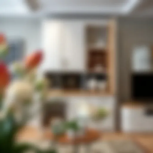 Elegant lazy Susan corner cabinet showcasing modern design