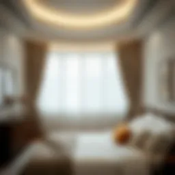 Elegant lightweight curtains draping beautifully in a bedroom