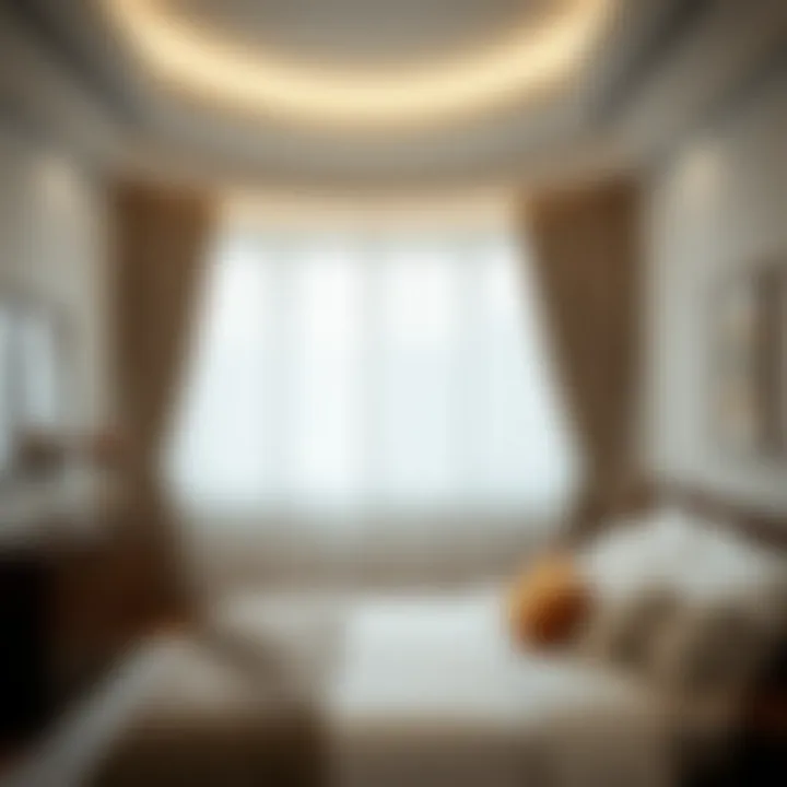 Elegant lightweight curtains draping beautifully in a bedroom