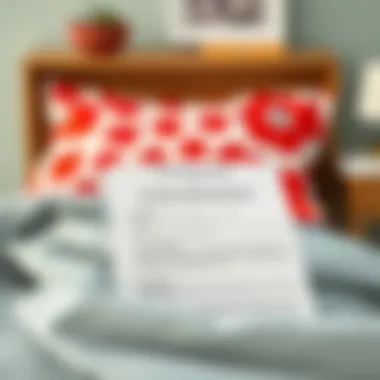 Marimekko fitted sheet care instructions displayed neatly