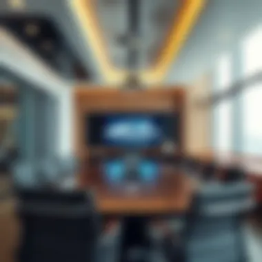 Technology integration in a stylish conference environment