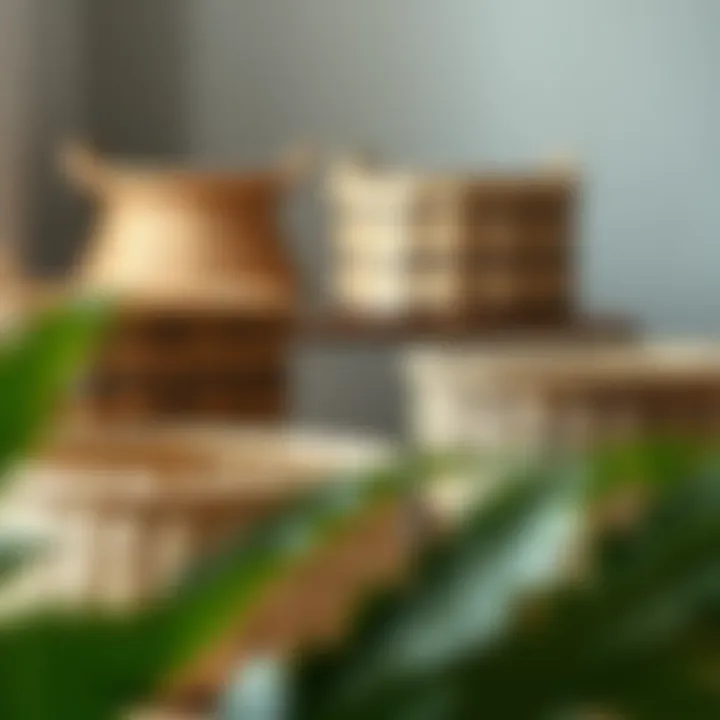 Diverse materials used in crafting modern weave baskets