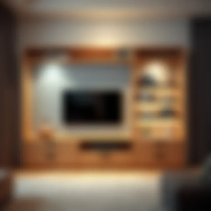 Elegant oak entertainment unit highlighting customization options and space optimization