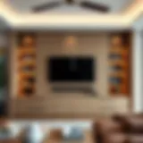 Modern oak entertainment center featuring sleek design and integrated media solutions