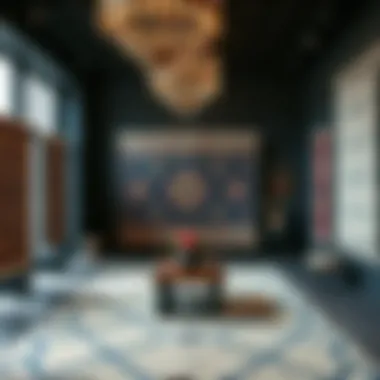 Historical significance of Moroccan rugs displayed in a gallery