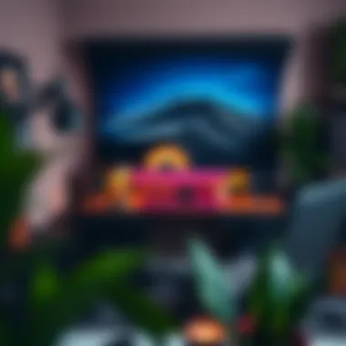 Creative Gaming Station Creative gaming station highlighting desk organization and decor