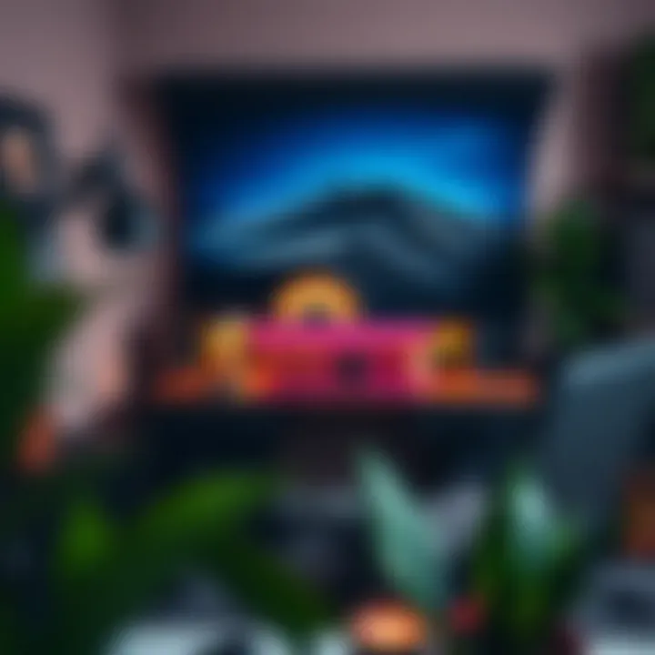 Creative Gaming Station Creative gaming station highlighting desk organization and decor