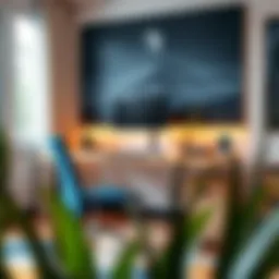 Sleek gaming desk with integrated storage compartments