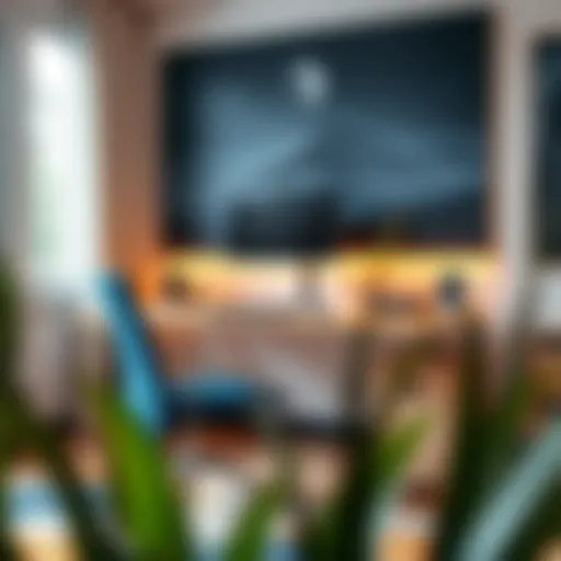 Sleek gaming desk with integrated storage compartments