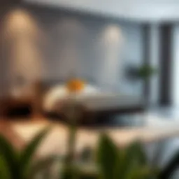 Stylish and affordable queen size bed frame in a modern bedroom setting