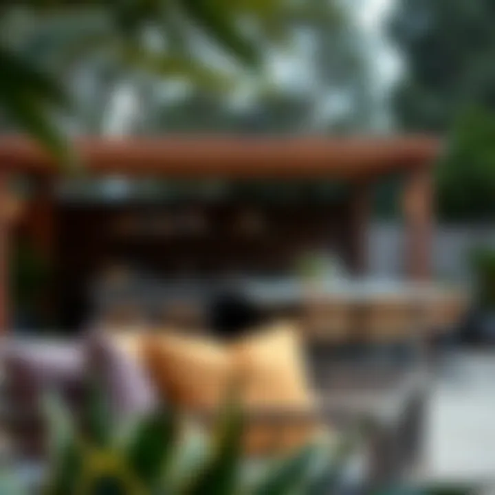 Innovative outdoor bar setup with weather-resistant materials