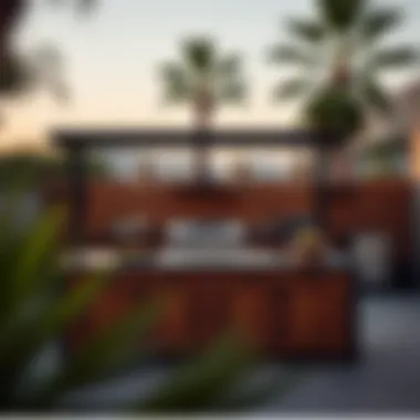 Maximizing Functionality in Outdoor Kitchen Islands Functional outdoor kitchen island featuring storage solutions