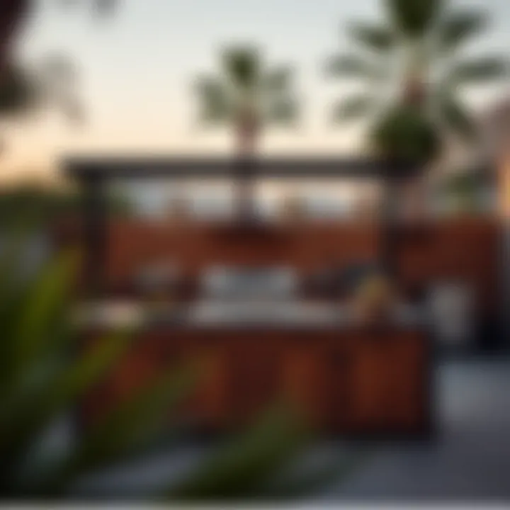 Maximizing Functionality in Outdoor Kitchen Islands Functional outdoor kitchen island featuring storage solutions