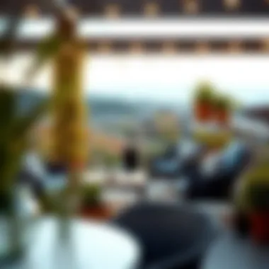 Stylish patio set on a modern deck