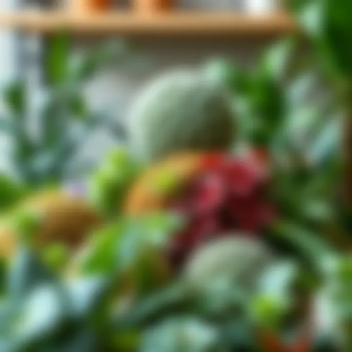 Diverse plant balls showcasing various plant species in a vibrant arrangement