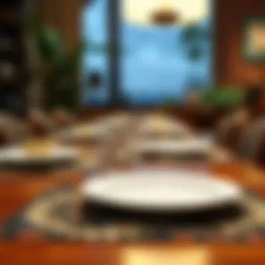 Artistic design of plate placemats enhancing a dining experience