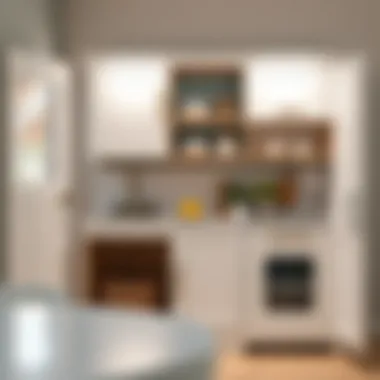 Materials in Play Kitchen Pantry Design Variety of materials used in play kitchen pantries