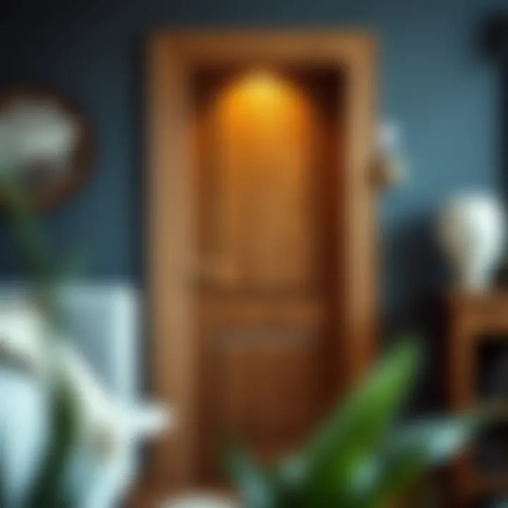 Charming Rustic Pocket Door with Wood Finish Rustic pocket door showcasing wooden texture