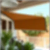 Elegant retractable porch shade