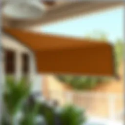Elegant retractable porch shade
